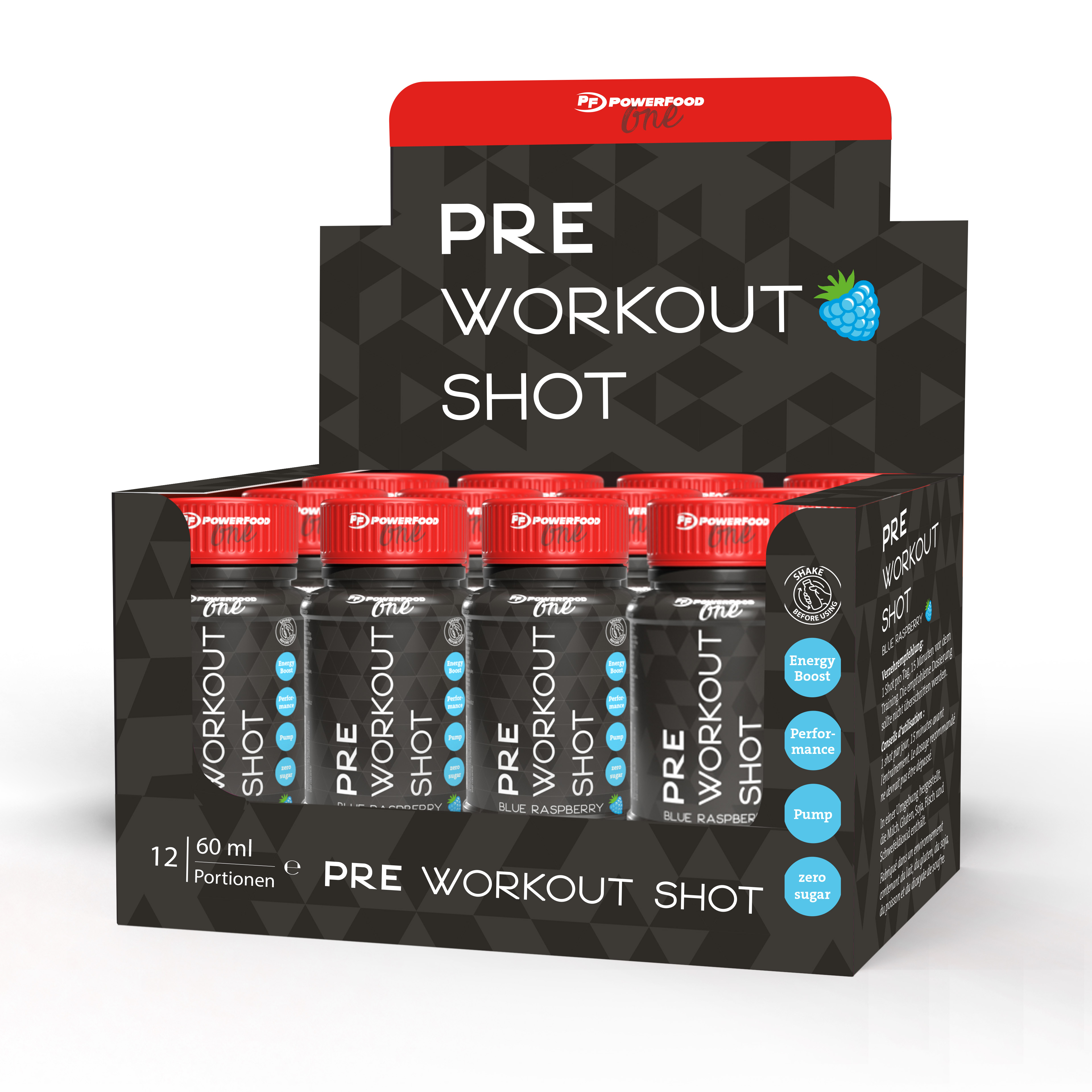 PowerFood One Pre-Workout Shot (12 x 60ml)